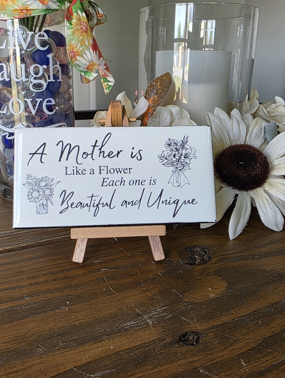 A Mother Is Like a Flower Decorative Plaque - Mother's Day Gift